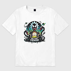 Футболка оверсайз женская Rick and Morty - Venom slime, цвет: белый