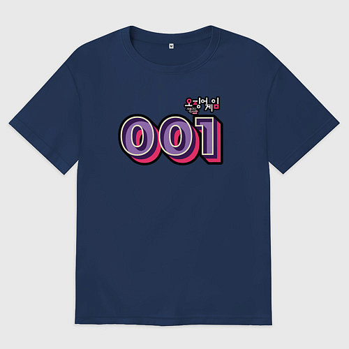 Женская футболка оверсайз Игрок 001 / Тёмно-синий – фото 1