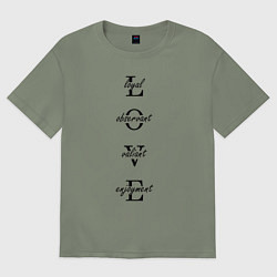 Футболка оверсайз женская Любовь - доставляю удовольствие, цвет: авокадо