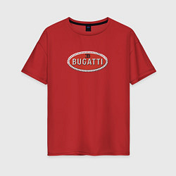 Футболка оверсайз женская Bugatti - emblem, цвет: красный