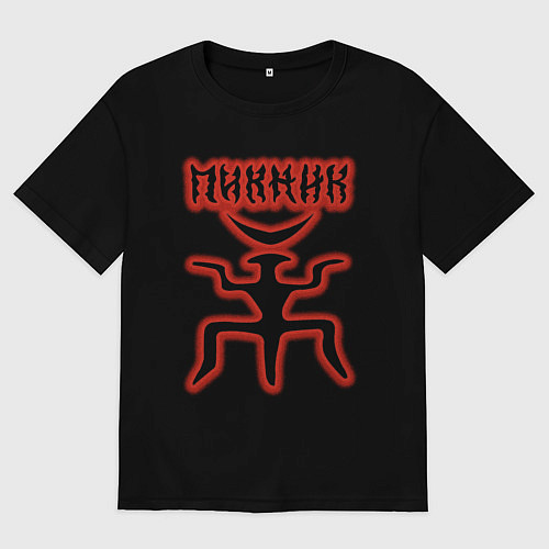 Женская футболка оверсайз Пикник рок / Черный – фото 1