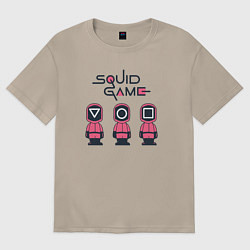 Футболка оверсайз женская Squid games, цвет: миндальный