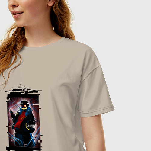 Женская футболка оверсайз Error undertale / Миндальный – фото 3