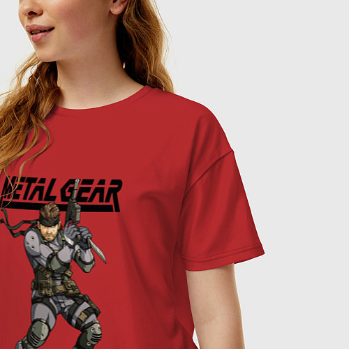 Женская футболка оверсайз Snake Solid soldier / Красный – фото 3