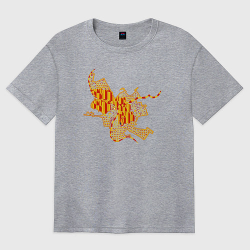 Женская футболка оверсайз Омск / Меланж – фото 1