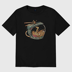 Футболка оверсайз женская Космическая лапша, цвет: черный