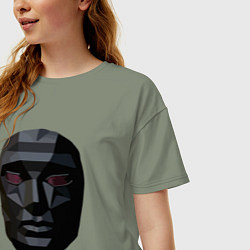 Футболка оверсайз женская Маска босса, цвет: авокадо — фото 2
