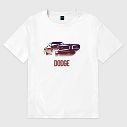 Футболка оверсайз женская Dodge coronet, цвет: белый