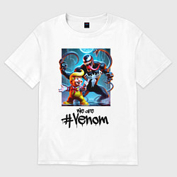 Женская футболка оверсайз Donald Trump and Venom - meme