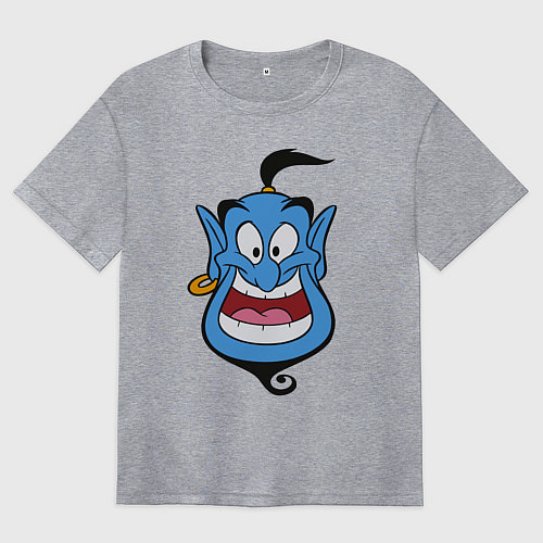 Женская футболка оверсайз Аладдин - Джинни / Меланж – фото 1