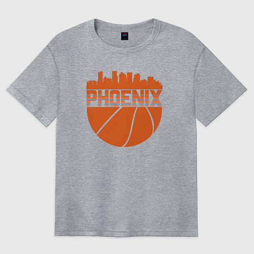 Женская футболка оверсайз Phoenix basketball / Меланж – фото 1