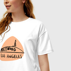 Футболка оверсайз женская Hollywood Los Angeles, цвет: белый — фото 2