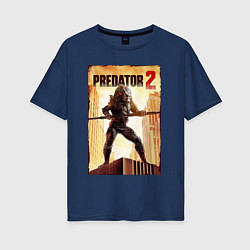 Футболка оверсайз женская Predator 2, цвет: тёмно-синий