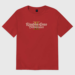 Футболка оверсайз женская Kingdom Come Deliverance 2 logo, цвет: красный