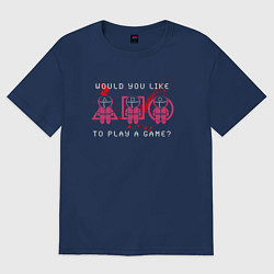 Футболка оверсайз женская Bloody game, цвет: тёмно-синий