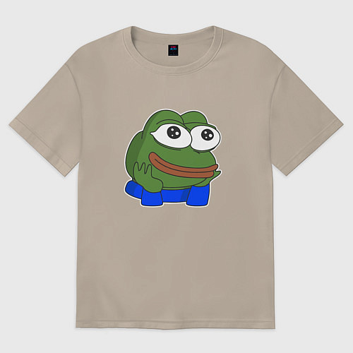 Женская футболка оверсайз Пепе добри / Миндальный – фото 1