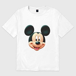 Женская футболка оверсайз Mickey mouse head