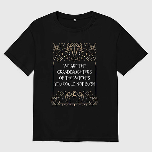 Женская футболка оверсайз Мы правнучки ведьм / Черный – фото 1