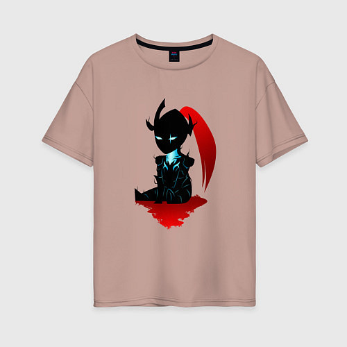 Женская футболка оверсайз Igris - solo leveling / Пыльно-розовый – фото 1