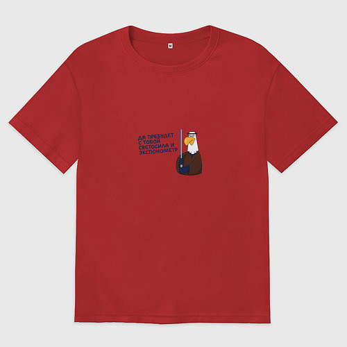 Женская футболка оверсайз Орел: да пребудет с тобой светосила и экспонометр / Красный – фото 1