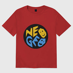 Футболка оверсайз женская Neo geo logo, цвет: красный