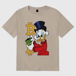 Женская футболка оверсайз Duck tales - Scrooge bitcoin
