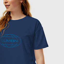 Футболка оверсайз женская Корпорация Lumon, цвет: тёмно-синий — фото 2