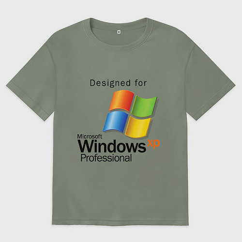 Женская футболка оверсайз Предназначен для windows xp / Авокадо – фото 1