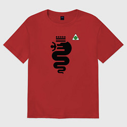 Футболка оверсайз женская Quadrifoglio, цвет: красный