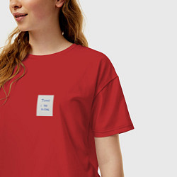 Футболка оверсайз женская Today I did noting, цвет: красный — фото 2