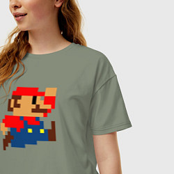 Футболка оверсайз женская Mario 8 bit, цвет: авокадо — фото 2