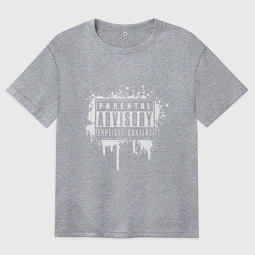 Женская футболка оверсайз Откровенный контент - ненормативная лексика / Меланж – фото 1