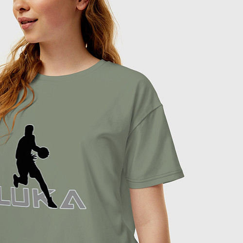 Женская футболка оверсайз Luka basketball / Авокадо – фото 3
