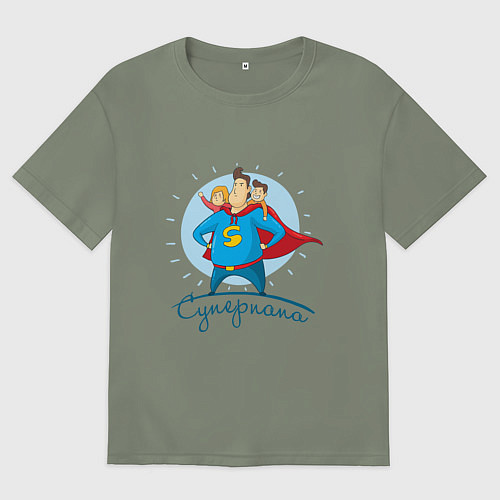 Женская футболка оверсайз Суперпапа / Авокадо – фото 1