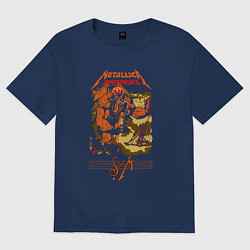 Футболка оверсайз женская Metallica - octopus monster, цвет: тёмно-синий