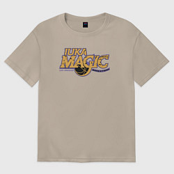 Футболка оверсайз женская Luka magic basketball, цвет: миндальный