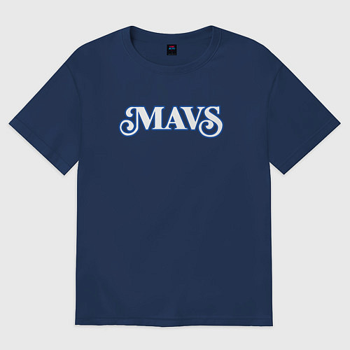 Женская футболка оверсайз Mavs / Тёмно-синий – фото 1