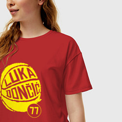 Футболка оверсайз женская Luka Doncic ball, цвет: красный — фото 2