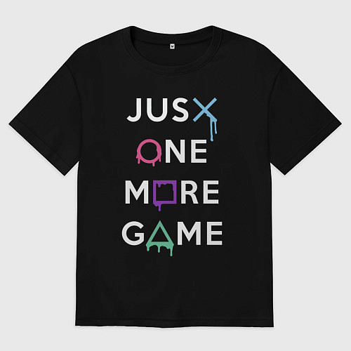 Женская футболка оверсайз Просто еще одна игра / Черный – фото 1
