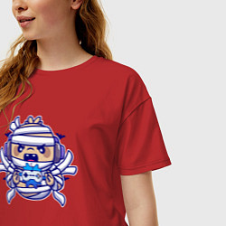 Футболка оверсайз женская Маленький геймер, цвет: красный — фото 2