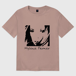 Футболка оверсайз женская Милен Фармер, цвет: пыльно-розовый