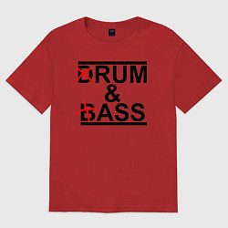 Футболка оверсайз женская Drum and bass color, цвет: красный