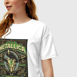 Футболка оверсайз женская Metallica - North Dakota playbill, цвет: белый — фото 2