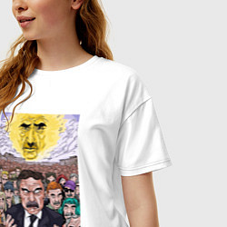 Футболка оверсайз женская Следствие вели - Леонид Каневский, цвет: белый — фото 2