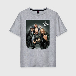 Футболка оверсайз женская Metallica cool dudes - thrash metal, цвет: меланж