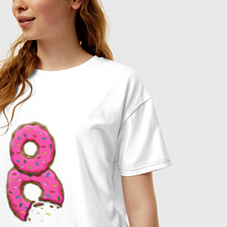 Футболка оверсайз женская 8 Марта - сегодня можно, цвет: белый — фото 2