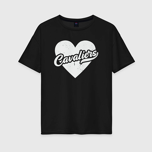 Женская футболка оверсайз Love Cavaliers / Черный – фото 1