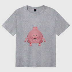 Женская футболка оверсайз Розовый монстр