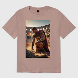 Футболка оверсайз женская Спартак в Колизее, цвет: пыльно-розовый