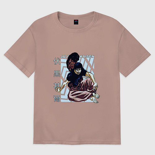 Женская футболка оверсайз Магическая битва Тоджи / Пыльно-розовый – фото 1